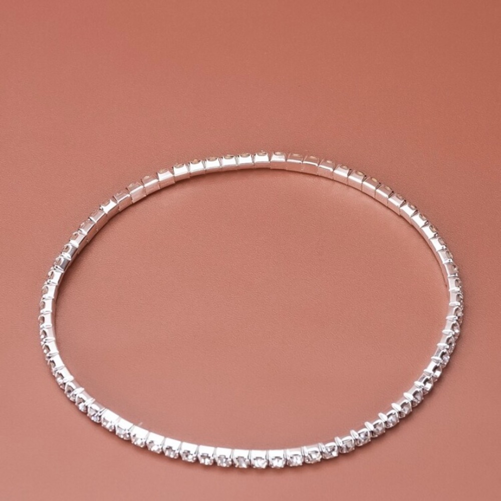 Crystal Ankle Bracelet 8 1/2”-10” stretchy NEW - Picture 7 of 11